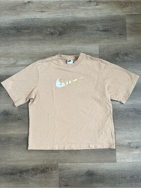 Nike Women's Cheetah Print Logo Tee